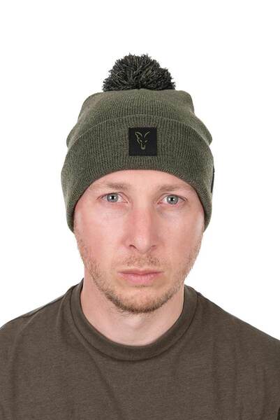 Fox Collection Bobble Hat Green/Black