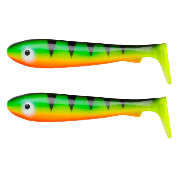 Svartzonker McRubber Junior Shad 17cm (2 piezas) - Fire Tiger