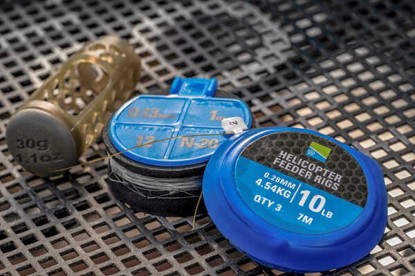 Preston Helicopter Feeder Rigs 0,28mm (4,54kg) (3 stuks)