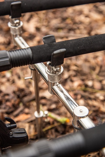 Kit Goalpost 3 Cannes En Acier Inoxydable Pour Pêche Au Carp - Buzzer Bars 31.5 Cm, Piquets 30-50 Cm