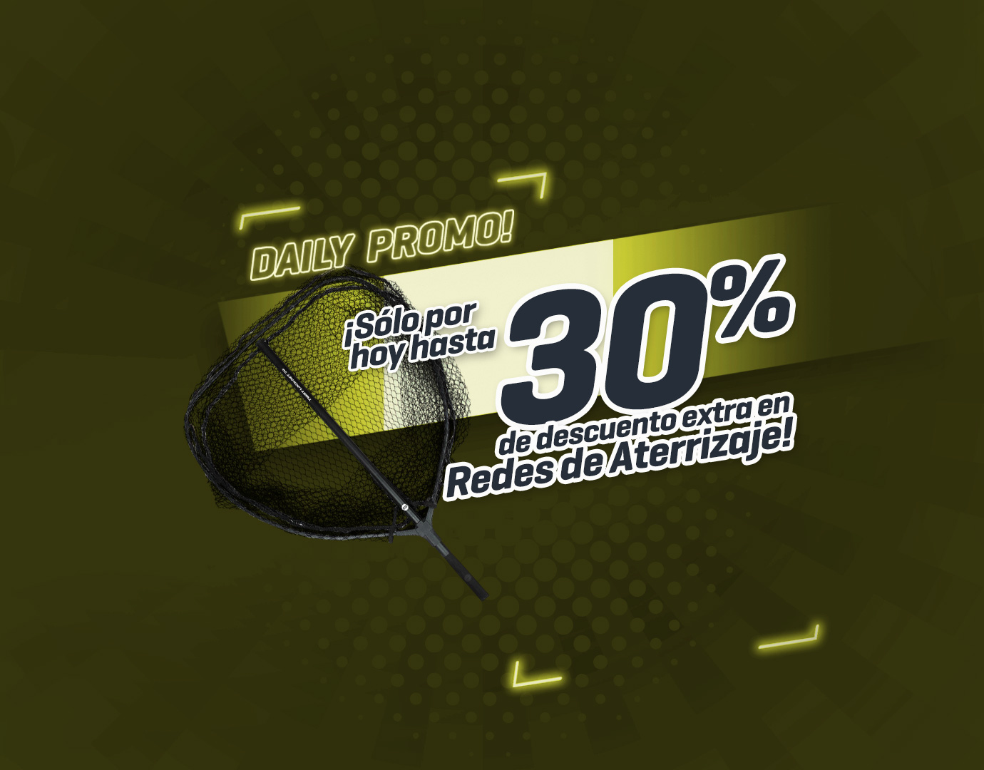 Subbanner: Tot 30% Schepnetten/Landingsnetten