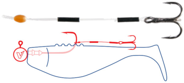 Dragon Treble Hook Stingers Nylon, 3 pieces!