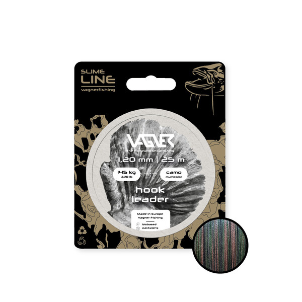 Vagner Hook Braided Catfish Leader Camo Multicolor (25m)
