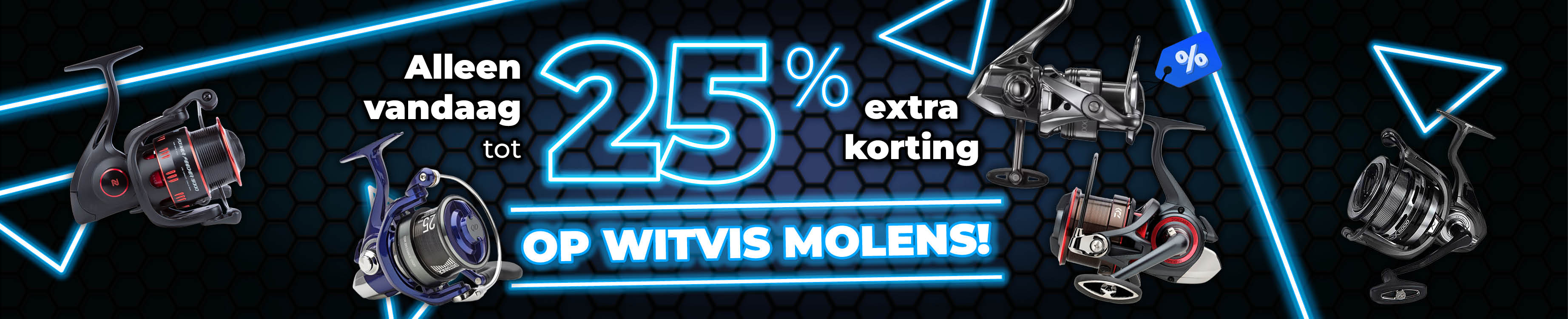 Topbanner: Tot 25% Witvismolens (Blauw)