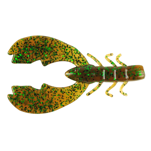 Berkley Powerbait Chigger Craw 4'' 9 Stück - Green Pumpkin Fleck