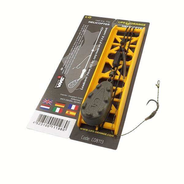 Przypon Karpiowy Life Orange Helicopter Grip