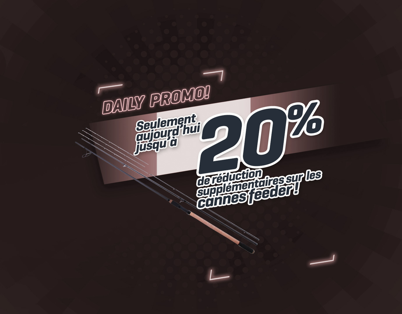 Subbanner: Tot 20% Feederhengels (Blauw)