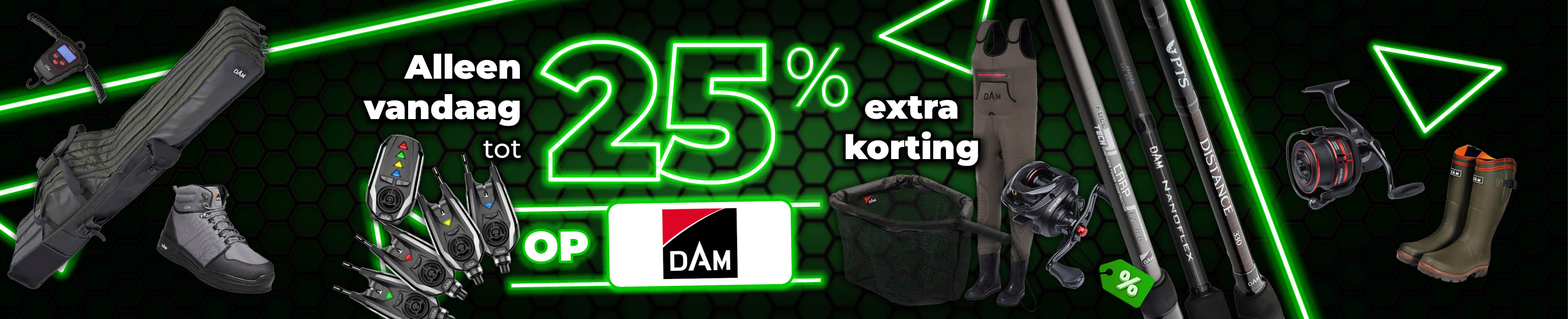 Topbanner: Tot 25% Dam (Groen)