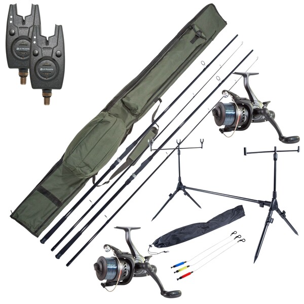 Ultimate Session Carp Set on canne, mulinelli, avvisatori, rod pod e sacca!