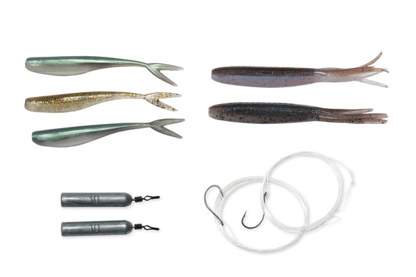 Kit Ultimate Dropshot Senza piombo 150cm 0.30mm 10 + 11.5cm (10g) (9pcs) - Natural 