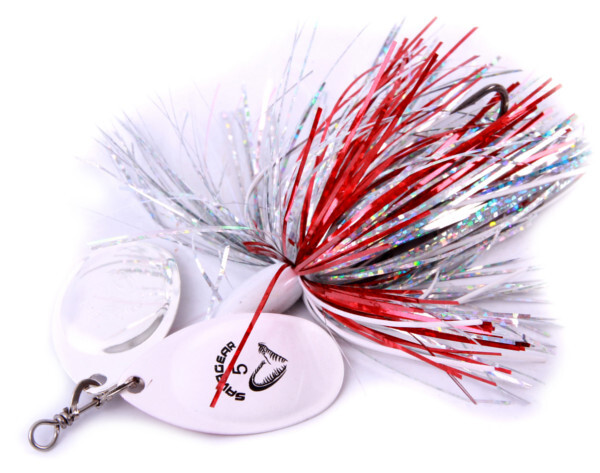 Savage Gear Double Propulsion Spinner - White Silver Holo Flame