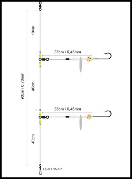 Spro Salt Rig #10 Flash Blade Pearl Ghost Paternoster