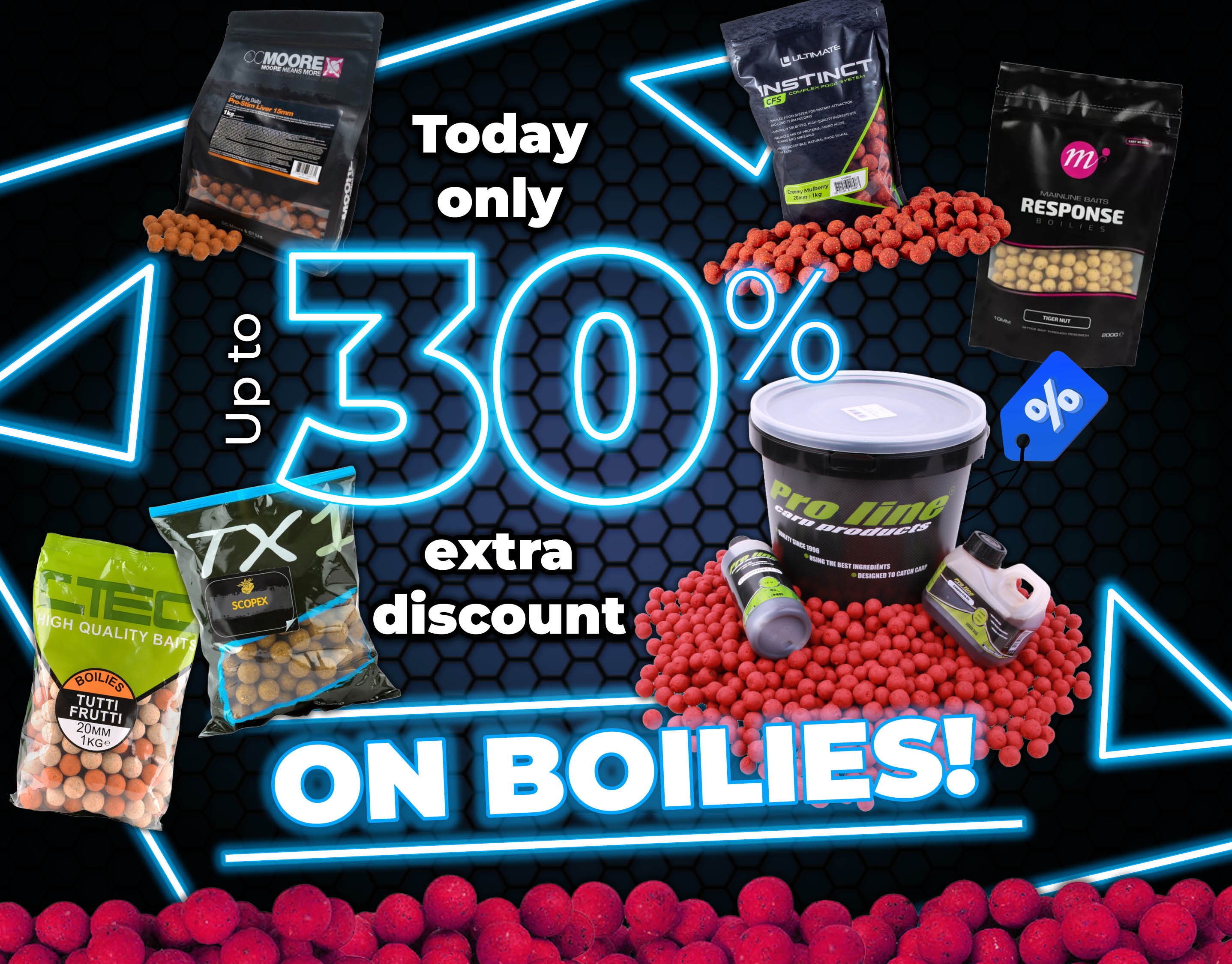 Subbanner: Tot 30% boilies (Blauw)
