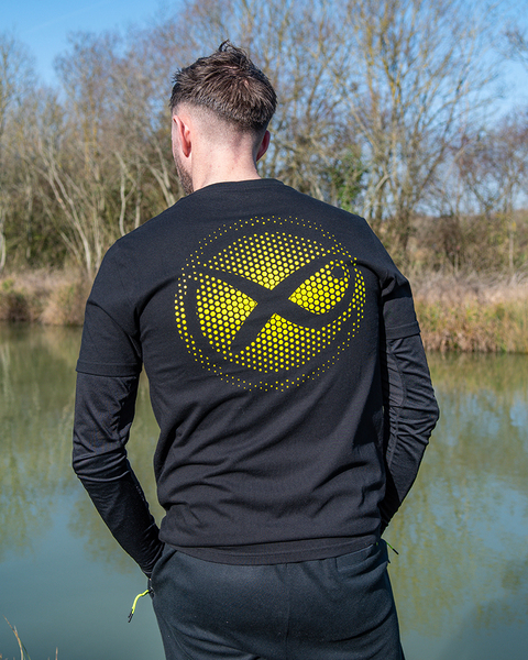 Matrix Large Fade Logo T-Shirt Black/Lime