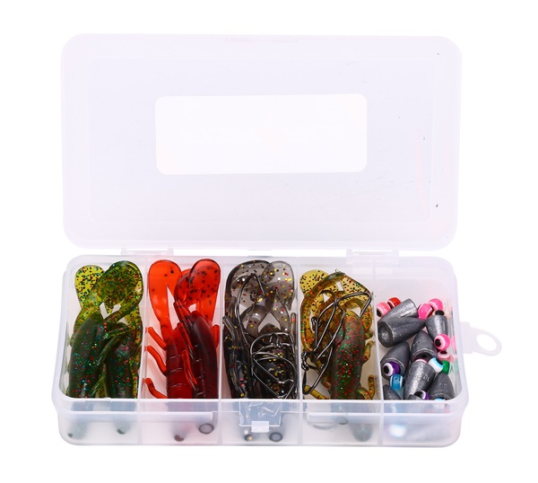 Fish4All Softbait Creature Texas/Carolina Box (50 pieces)