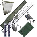 Complete Ultimate Karper Set met hengels, vrijloopmolens, rodpod, beetmelders en end-tackle!