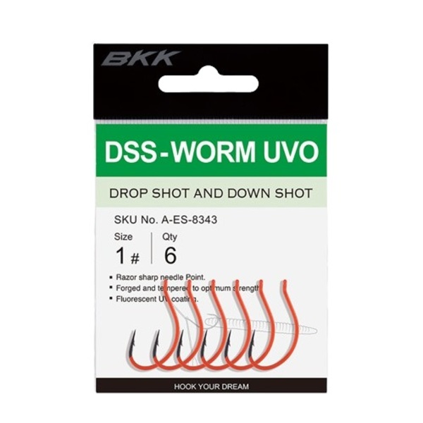 BKK DSS-Worm UV Dropshot Haken 