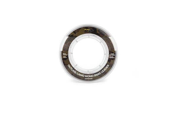 Avid Carp Outline Camo Mono Snag Leader 100m