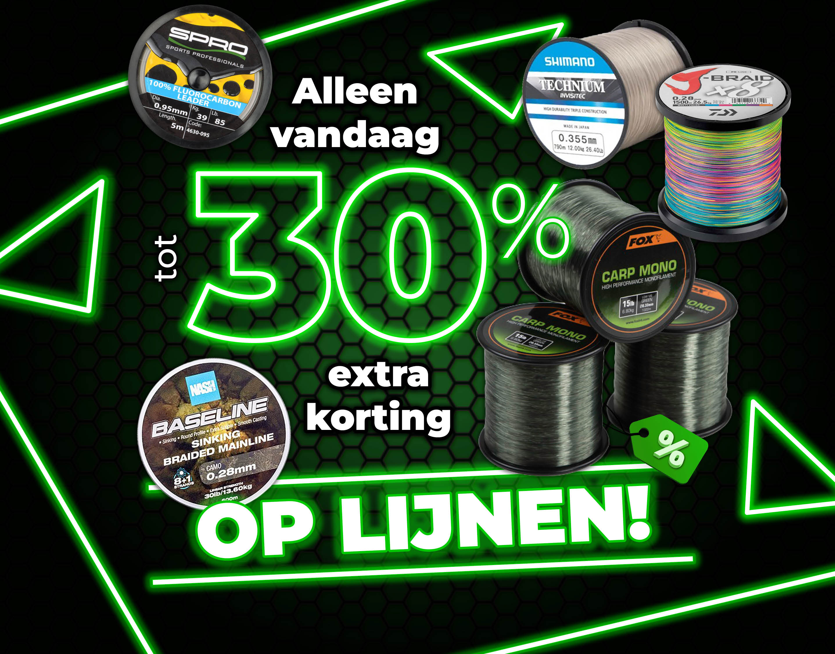 Subbanner: Tot 30% Lijnen (Groen)