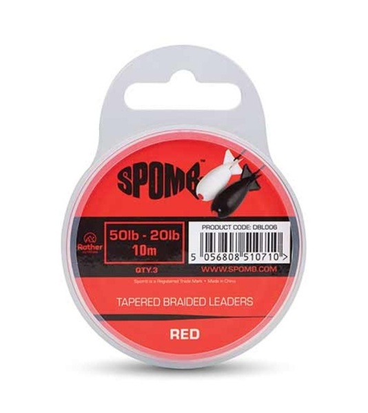 Spomb Tapered Braided Leaders 10m 20-50lb (3 pieces)