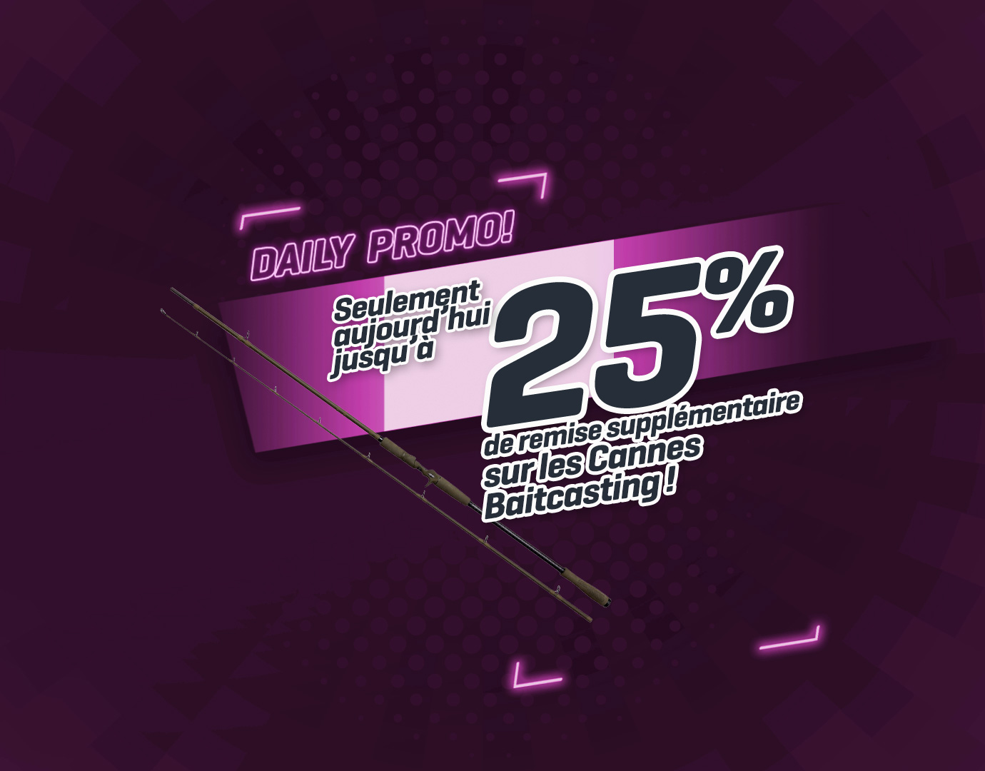 Subbanner: Tot 25% Baitcaster hengels