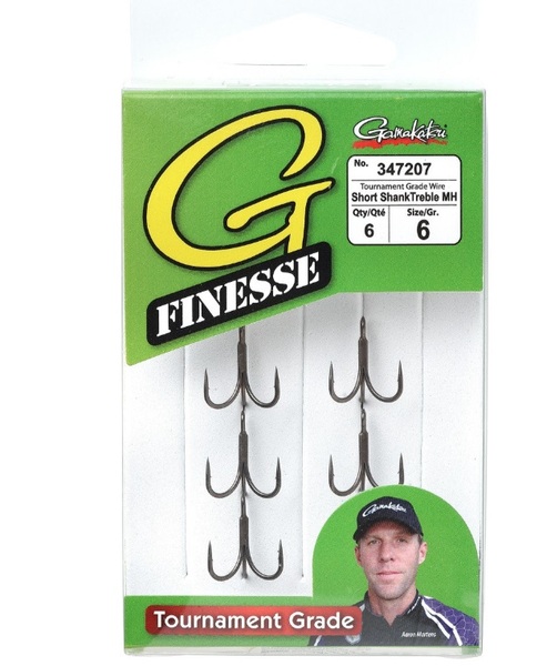 Gamakatsu GF F-Treble MH W+T Treble Hooks (6pc) - Size #6
