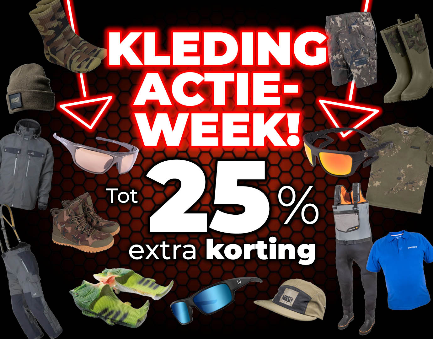Subbanner: Tot 25% Kleding (Weekactie)