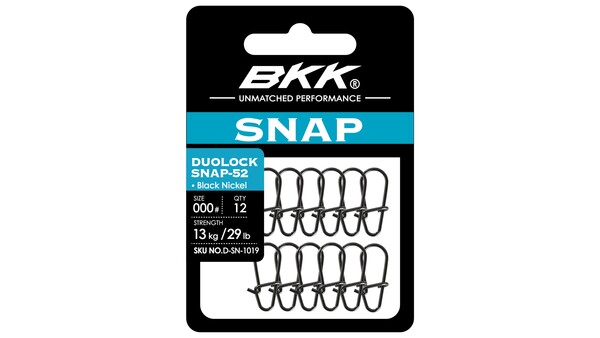 BKK Swivels con Broche Duolock Ancho -52, Níquel Negro (12 pzas.)