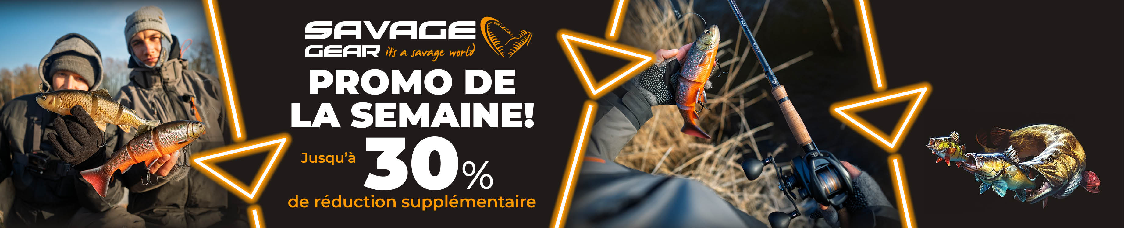 Topbanner: Tot 30% Savage gear (Weekactie)