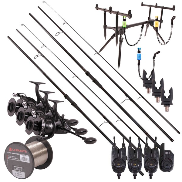Ultimate Adventure Carp Triple Rod Set