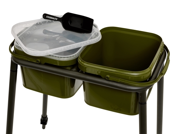 Starbaits Square Bucket Platform (Incl. 2 Emmers + Voerschep)