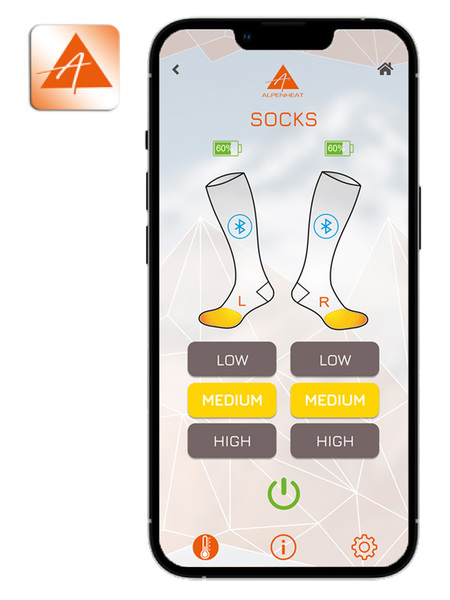 Alpenheat Electronically Heated Socks - Merino Wool