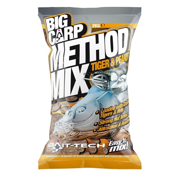 Zanęta Bait-Tech Big Carp Method Mix (2kg) - Tiger & Peanut