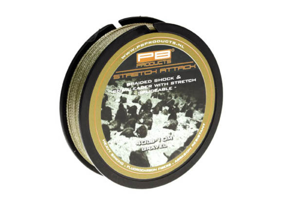 PB Products Stretch Attack Shockleader 10m (40lb) - Gravel