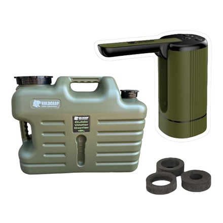 Holdcarp Smart Rechargeable Tap + Cubic Water Carrier 18L (Jerrycan + Elektrische Tapkraan)