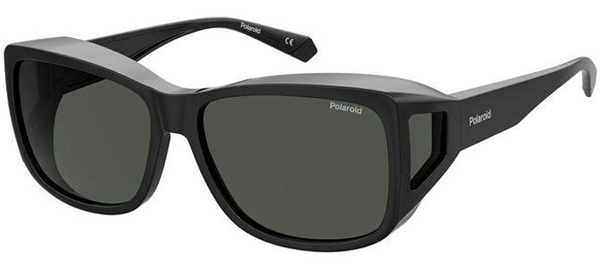 Polaroid PLD 9016/S Suncover Fitover sunglasses - Black frame / grey glasses