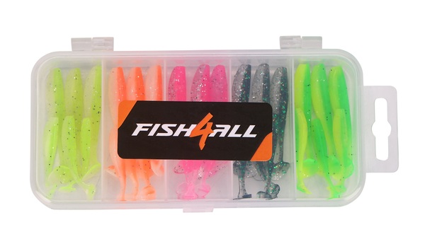 Fish4All Mini Soft Shad Kit 32 & 42mm (30 Stuks)